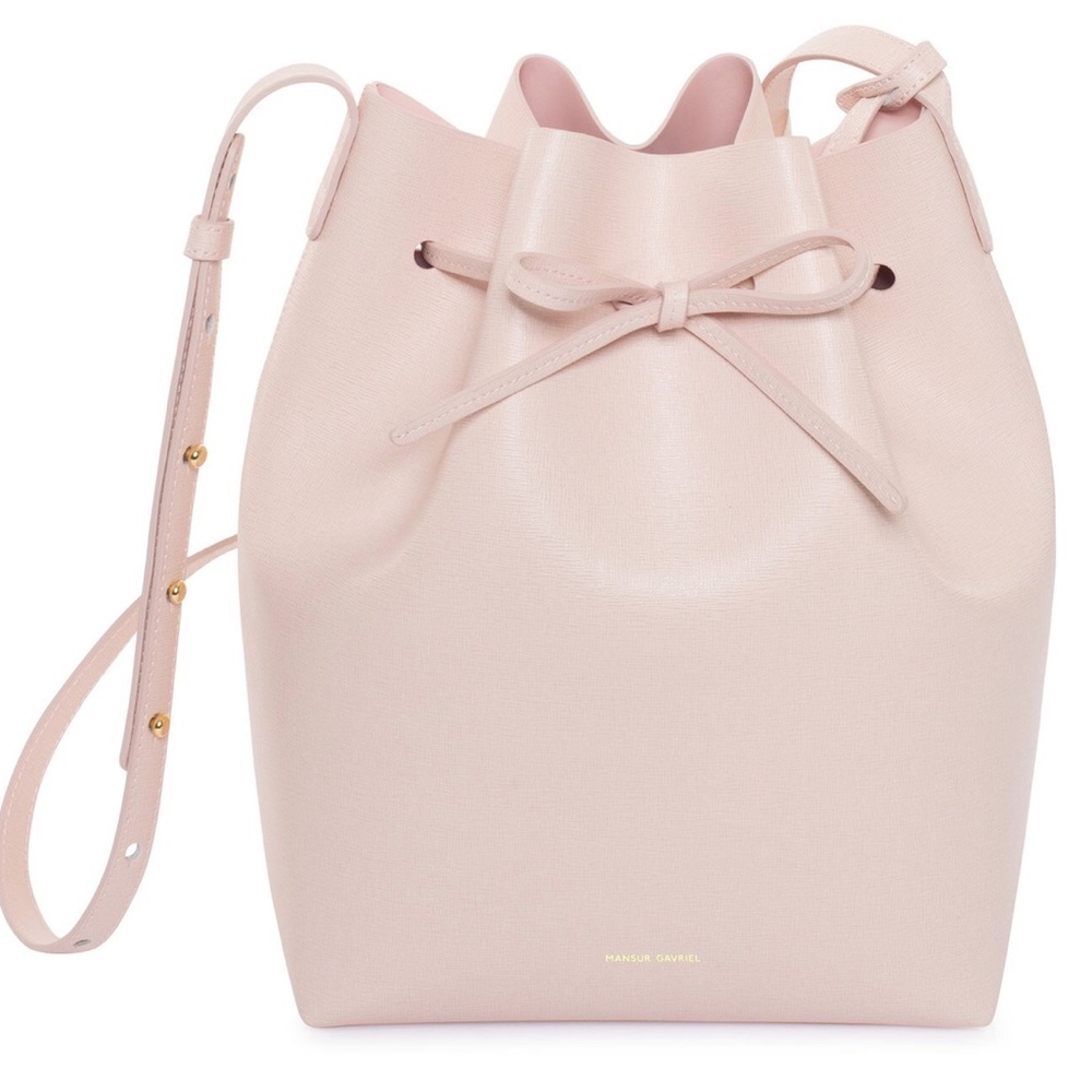 Mansur Gavriel Bucket Bag Matte Pink Leather